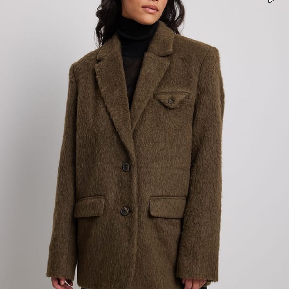 Women's Brown Wool-Blend Coat